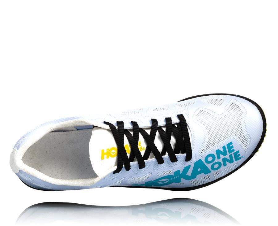 Spikes Atletismo Hoka One One Masculino Branco/Azuis - Rocket X - 623-YKRLOT